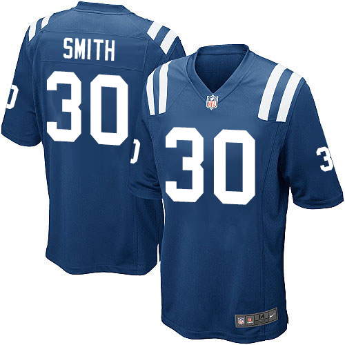 Men's Game D'Joun Smith Nike Jersey Royal Blue Home - #30 NFL Indianapolis Colts